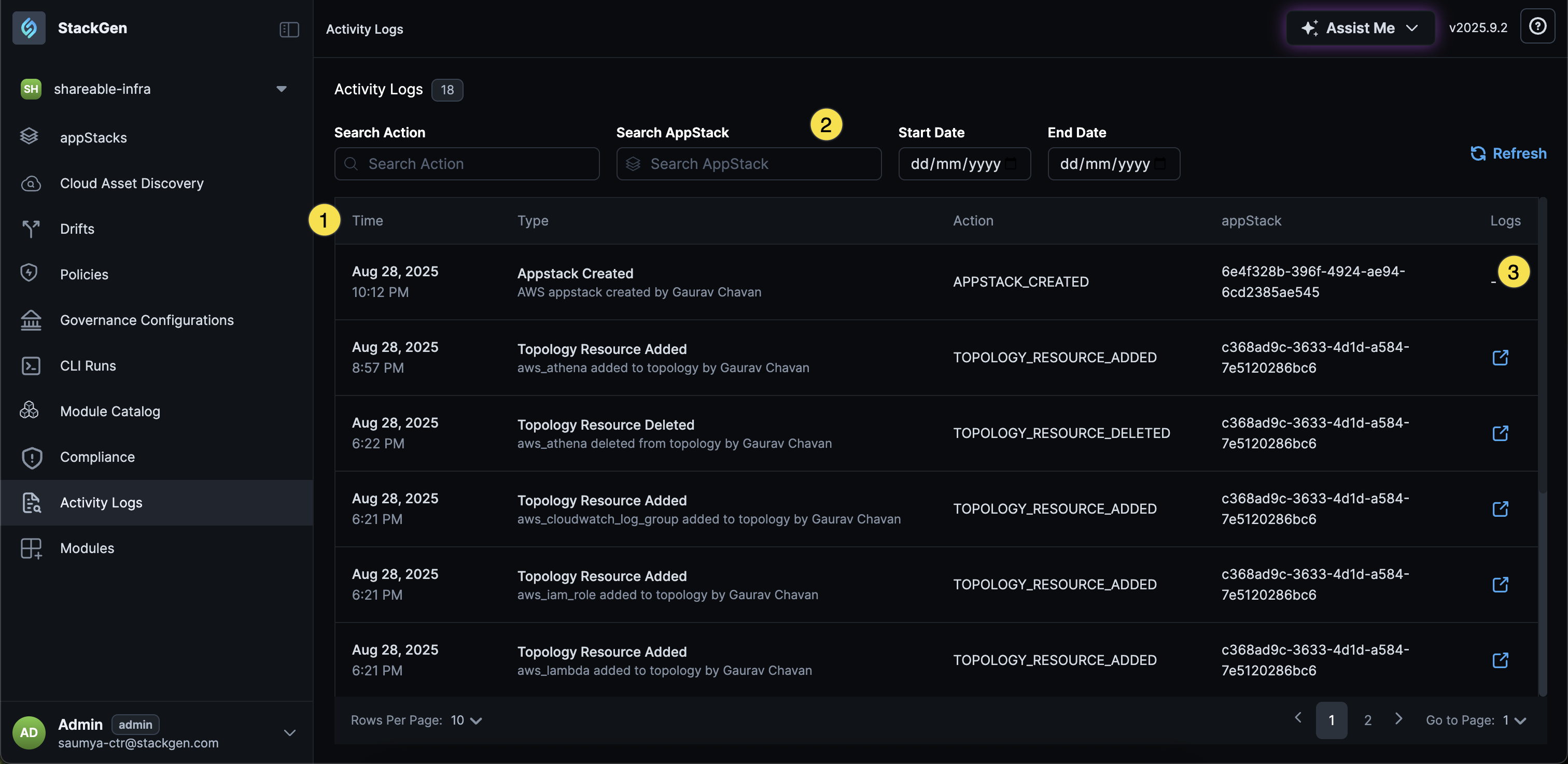 Activity Logs