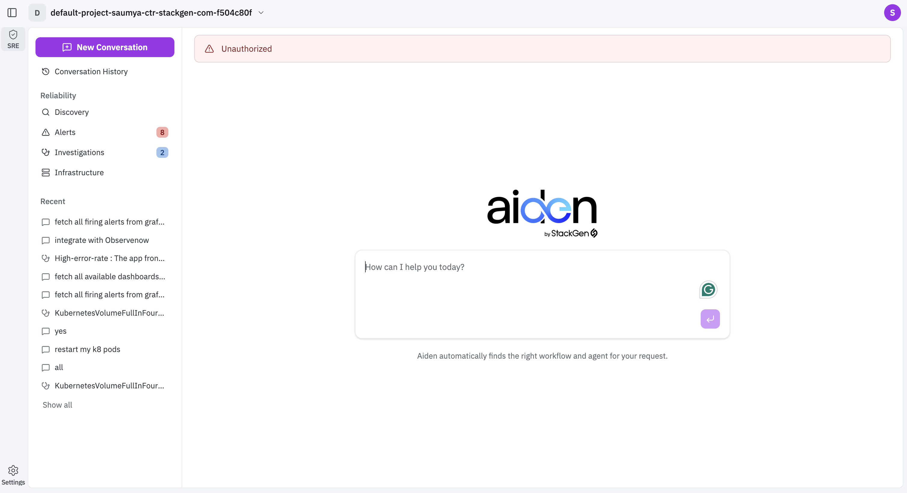 Aiden SRE