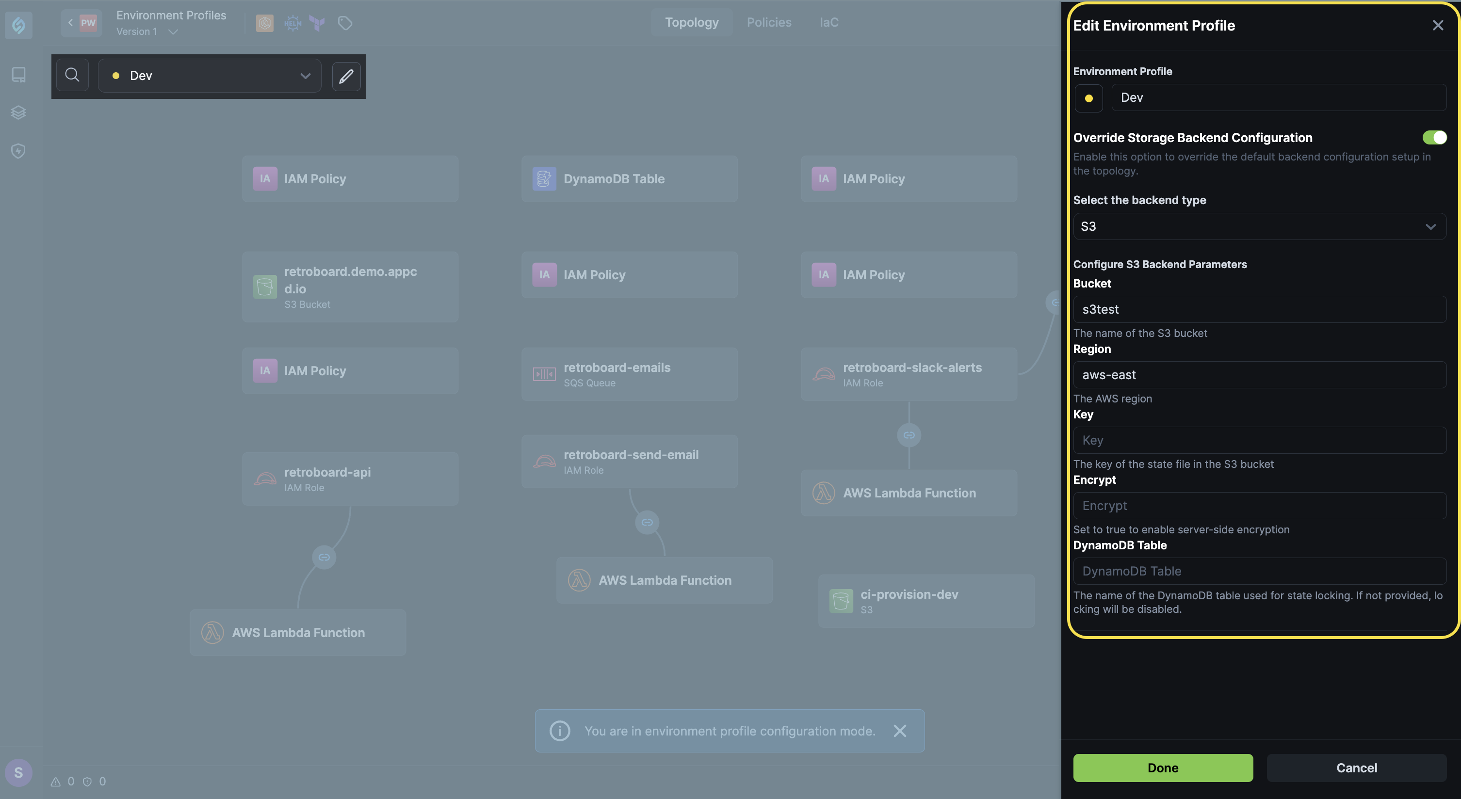 Full config override