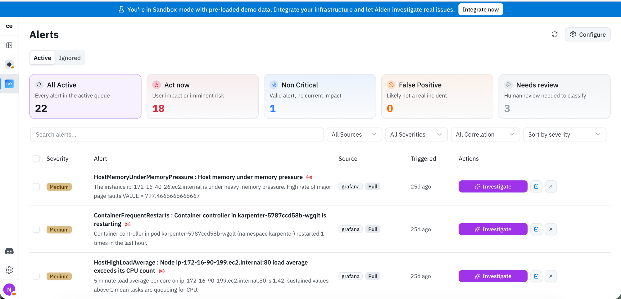 Community Edition sandbox alerts