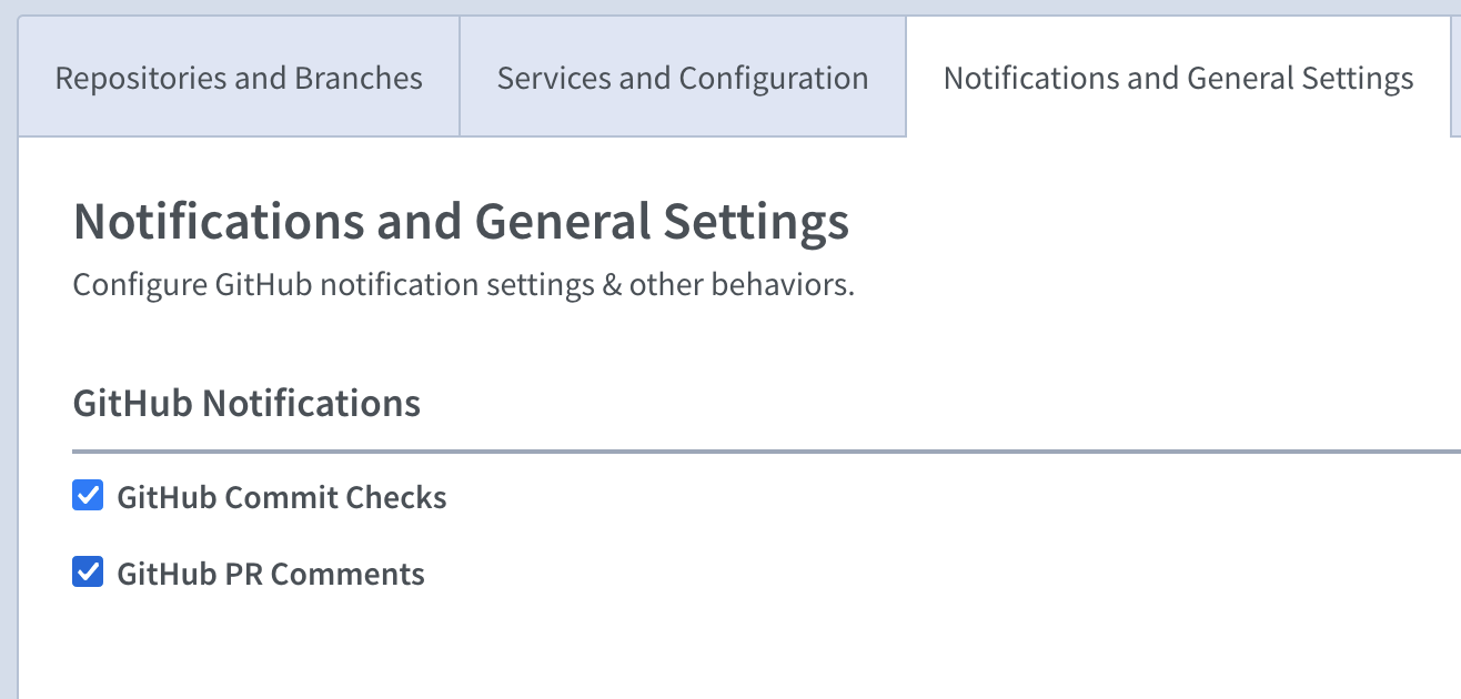 Enable Shipyard notifications from the Configure Application page