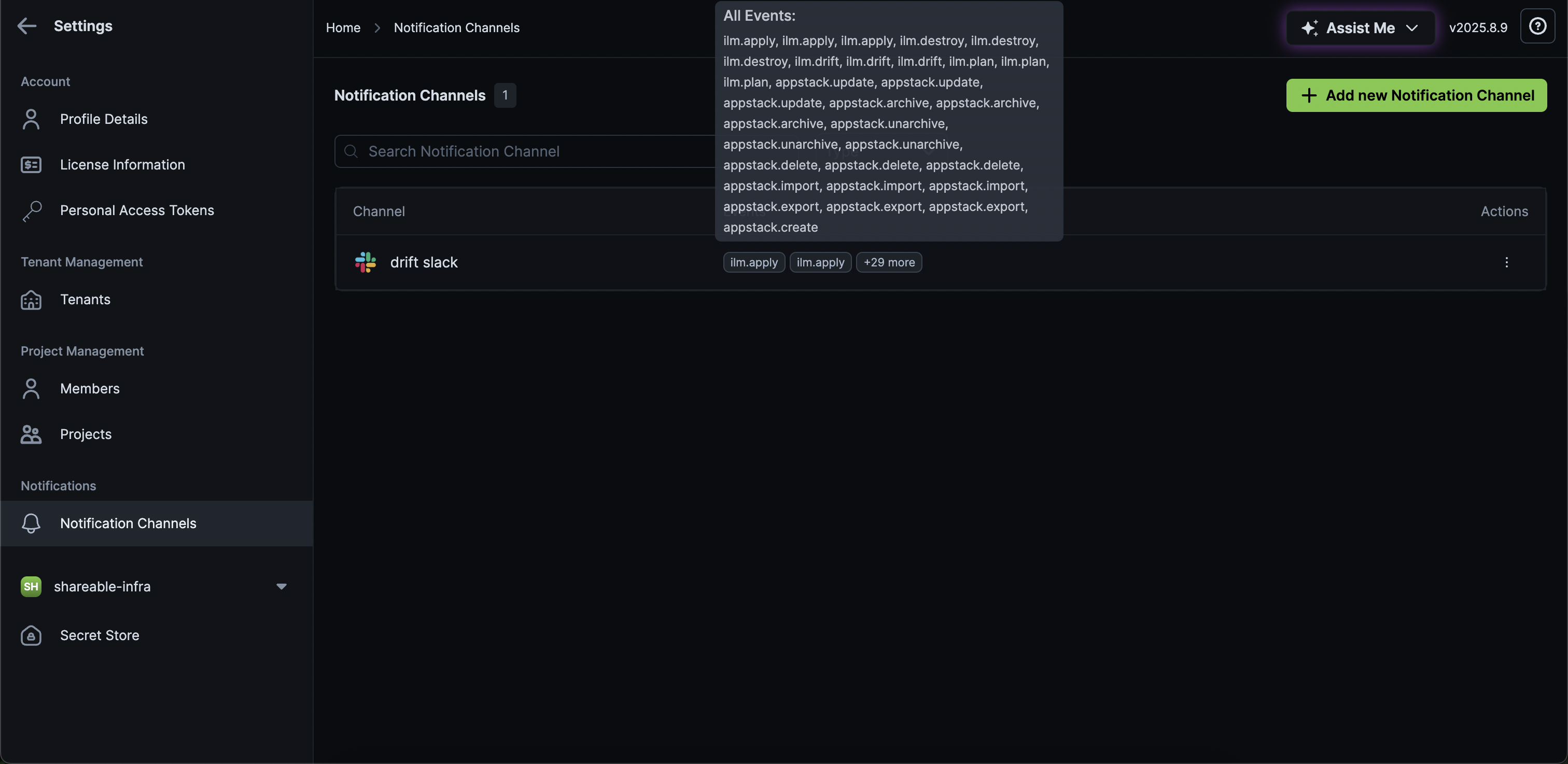 Notified Events