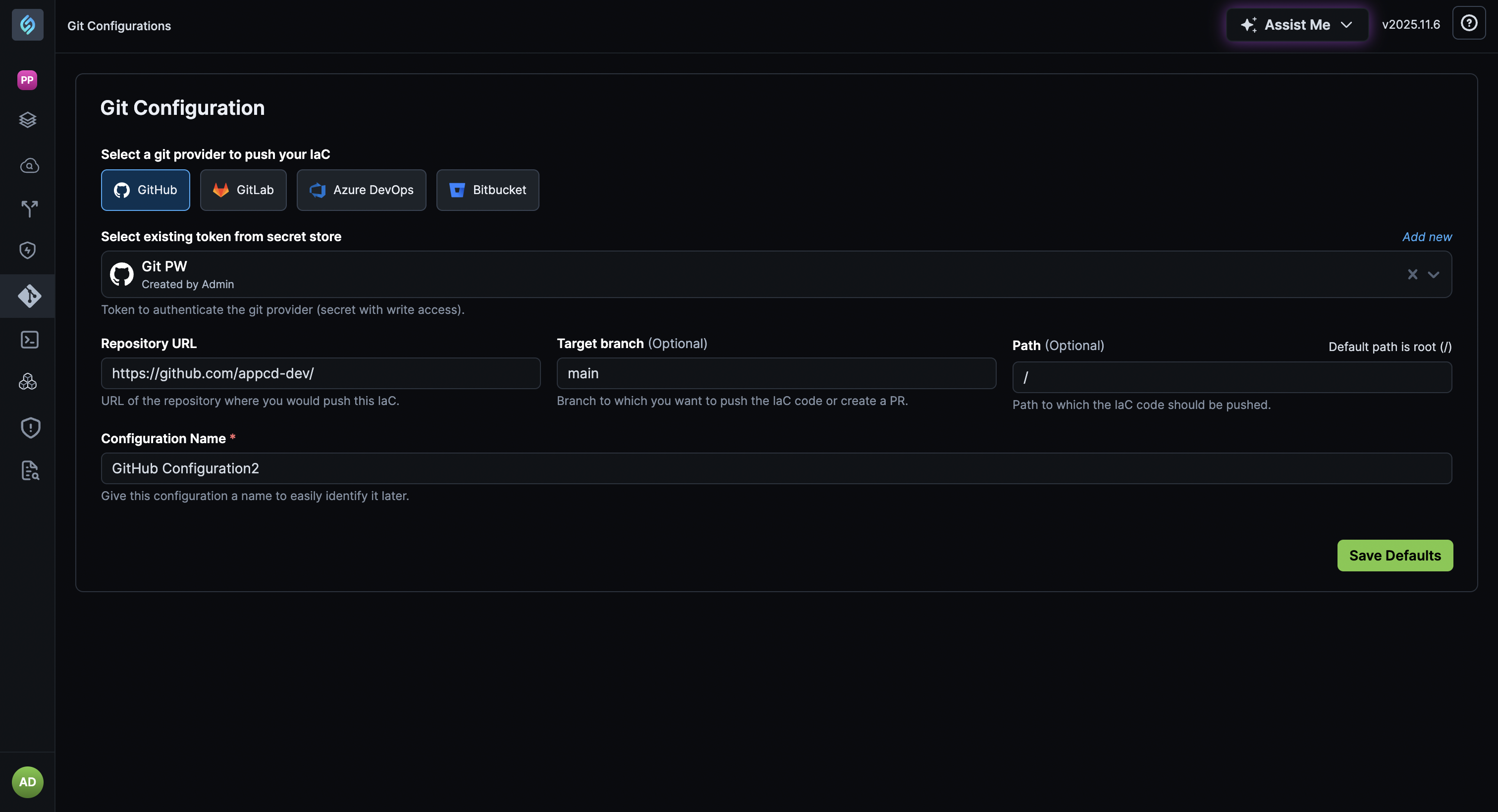 GitHub Configurations