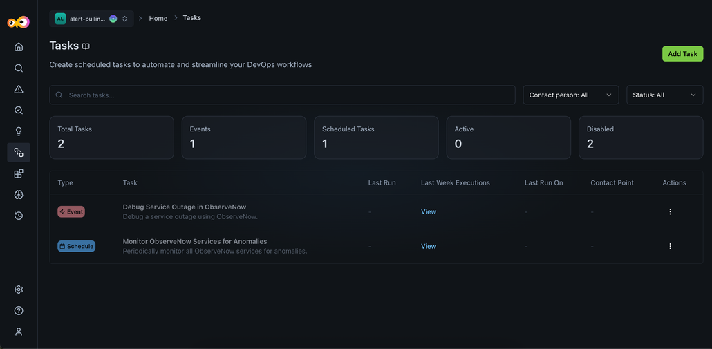 Aiden tasks created from Discovery